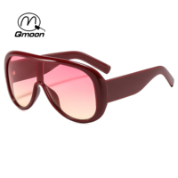 Gafas de Sol Qmoon Extra Grandes con Protección UV400, Lentes Amarillas, Montura Negra, Estilo Moderno para Hombre y Mujer