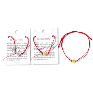 El Hilo Rojo <b>Red</b> Thread Charm <b>Bracelet</b> Stainless Steel Handmade For Women Fashion Jewelry - Product Image 2