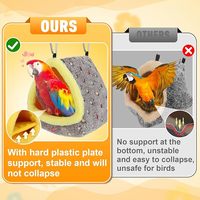 Grand nid douillet pour oiseaux de cage avec plaque de support, hamac suspendu, abri, cadeau pour ara, perruches grises africaines, perroquets amazons