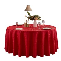 Nappe de table d'hôtel en jacquard à fleurs, tissée en satin, pour grande table, nappe de restaurant et jupe de table