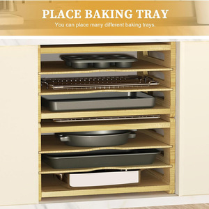 Bamboo <b>Kitchen</b> Storage <b>Rack</b> 4 Tier Organizer Multipurpose Eco Friendly For Home <b>Kitchens</b> - Product Image 2
