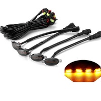 Luces LED para Parrilla de Coche, Luces de Circulación Diurna Universales para Vehículos Todoterreno, Camionetas, Modificación Frontal, Luces Amarillas Pequeñas