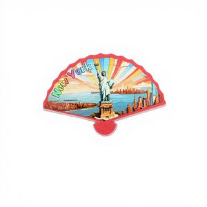 Imán de Nueva York de 3.5" x 3" de hojalata, 288 unidades, 24DZ/CS, logotipo personalizado para refrigerador, regalo de recuerdo o forma con logotipo personalizado - Product Image 1