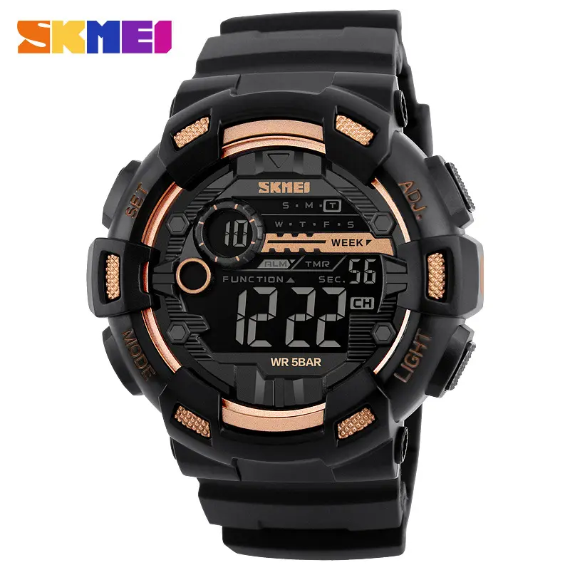 Fashion Watch man Gold Black Vintage Silica Gel 2022 LED Sports Wristwatches Electronic Digital Watches for men