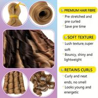 En gros BELLE 6X 12 pouces 100 grammes Cheveux bouclés français pour tressage, double trame machine, cheveux lisses pour crochet, tresses africaines, non inflammables