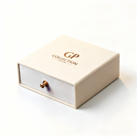 Boîte d'emballage de bijoux en carton rigide écologique avec logo personnalisé, doublure en éponge, jetable et imperméable, vente en gros