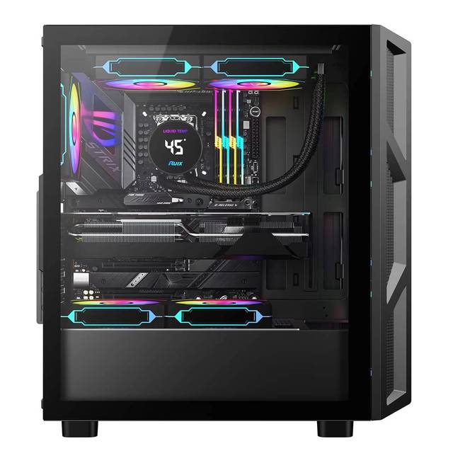 2025 Best Selling Custom Modern Desktop Gamer PC Full Tower Case with Mesh Metal Front Panel Vertical Design for PC Gaming