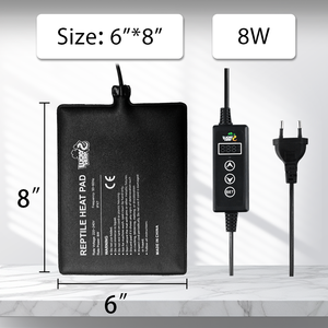 LUCKY HERP 8W Coussin <span class=keywords><strong>chauffant</strong></span> en PVC imperméable pour reptiles Tapis <span class=keywords><strong>chauffant</strong></span> avec contrôle de la température pour tortues, lézards et grenouilles Utilisation sous le réservoir <span class=keywords><strong>Terrarium</strong></span> - Product Image 1