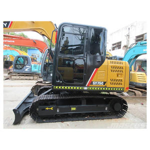 ใช้ Sany SY75C เครื่องขุดอุปกรณ์ก่อสร้างเครื่องจักรรถขุด - Product Image 1