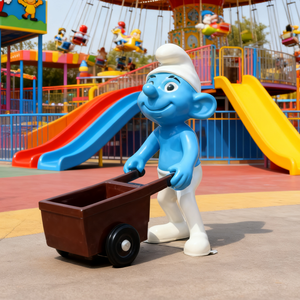 Sculpture en résine de <span class=keywords><strong>Schtroumpfs</strong></span> de couleur personnalisée Statue de jardin Elfe bleu Décor extérieur Intérieur Patio Maison Parc Ornement - Product Image 4