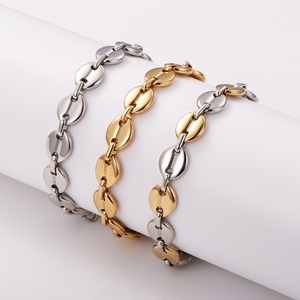 Classic Fashion Jewelry 18k Gold Plated Stainless Steel Coffee Bean <strong>Bracelet</strong> for Women Girls Anniversary Gift - Product Image 4