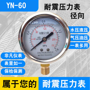 Manómetro Resistente a Impactos YN60, 0-1.6MPa, Medidor de Presión de Aceite Hidráulico Radial - Product Image 5