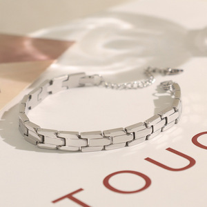 Geometric Titanium Steel <b>Bracelet</b> Gold <b>Silver</b> Unisex Jewelry Gift Fashion <b>Cuff</b> <b>Bracelet</b> SL138 - Product Image 2