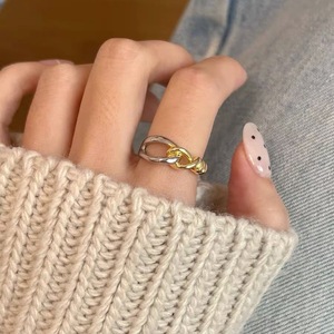 S925 Pure Silver Gold Silver Color Knot <b>Ring</b> Bowknot Design Women's Everyday Wear Jewelry <b>Fine</b> <b>Rings</b> - Product Image 1