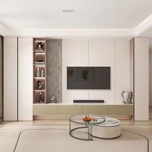 Luxury <b>TV</b> Cabinet Contemporary Design <b>for</b> Living Room with <b>Wall</b> <b>Mount</b> System and Storage Solutions - Product Image 5