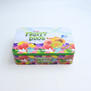 Custom Printed Rounded Rectangle Recyclable Food Grade Tinplate Box <b>Storage</b> <b>Tin</b> for Fruit Candy Sweets Gift Packaging - Product Image 4