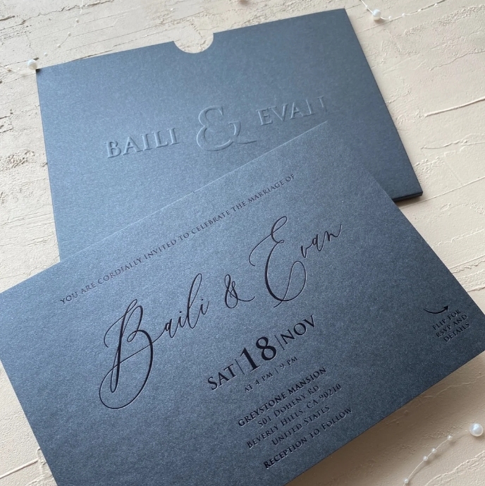 Custom Black 3D Envelope Texture Pocket