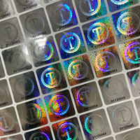Étiquettes de sécurité avec logo personnalisé autocollants hologrammes étanches à usage unique avec fond de texte