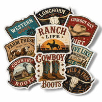 Autocollants de citation de cowboy western américain, imperméables, résistants aux UV, autocollants adhésifs avec slogan sur le thème de la vie campagnarde pour camion de fermier