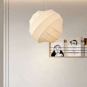 <span class=keywords><strong>Boule</strong></span> De Fer Lustre 12W LED E26 Ampoule Base Toile <span class=keywords><strong>Tissu</strong></span> <span class=keywords><strong>Abat</strong></span>-<span class=keywords><strong>Jour</strong></span> Pendentif Lumière Art Déco Atmosphère Suspendue Taille Moyenne Lumière" - Product Image 3