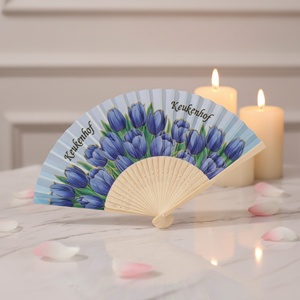 Recuerdos Personalizados, Abanico de Bambú Hecho a Mano, Abanico Plegable de Seda Personalizado al por Mayor, Ideal para Fiestas y Bodas - Product Image 4