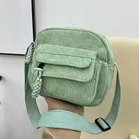 Sac à main à bandoulière personnalisé pour femmes Sac à bandoulière en velours côtelé avec bandoulière réglable