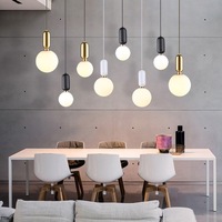 Nordique Post-moderne Creative Simple Boule De Verre Lustre Salle À Manger Bar Lampe