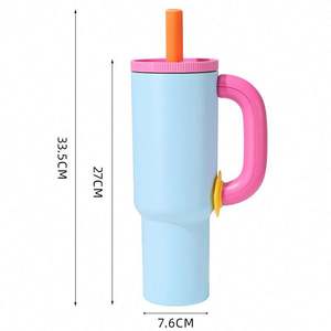 40Oz Leak Proof Stainless Steel Tumbler Vacuum Insulated Water <b>Bottle</b> With Handle Lid Travel Tumbler With <b>Straw</b> - Product Image 2