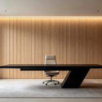 Panneau acoustique en PS primé, design nordique Hygge, pour chambre d'hôtel boutique, zone de relaxation spa, mur insonorisant à lattes