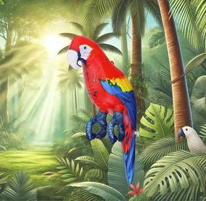 Décoration de perroquet réaliste gonflable et pliable, imperméable, oiseau tropical réaliste pour la décoration de fête et de maison - Product Image 6