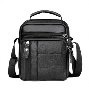 Custom Logo Fashion Genuine Leather Crossbody Bags for Men-Designer Shoulder Handbag - Product Image 2