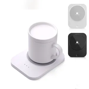 Creativity Ceramic 55 Degrees Smart Warmer Wireless Heated Tea Coffee Mug Cup Warmer Set For Gift