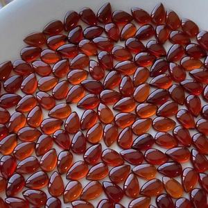 天然オレンジガーネットティアドロップカボション7x11mm標準サイズフラットボトムルーズジェムインレイ/ワイヤーラッピング工場直販 - Product Image 5