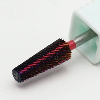 5 couleurs au choix, couleur violette, petites embouts coniques pour perceuse à ongles, têtes lisses pour ongles en acrylique