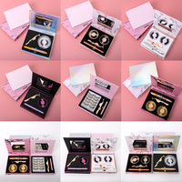Yiernuo personnalisé 3D vison faux cils nouveau Design boîtes à cils emballage de cils ensemble 25mm propre marque en gros vison maquillage des yeux