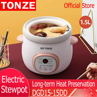OEM 1,5 L Mijoteuse Smart Rendez-vous Céramique Pot Liner Multi-Fonction Mini Mijoteuse Cuisson Porridge Pot Électrique