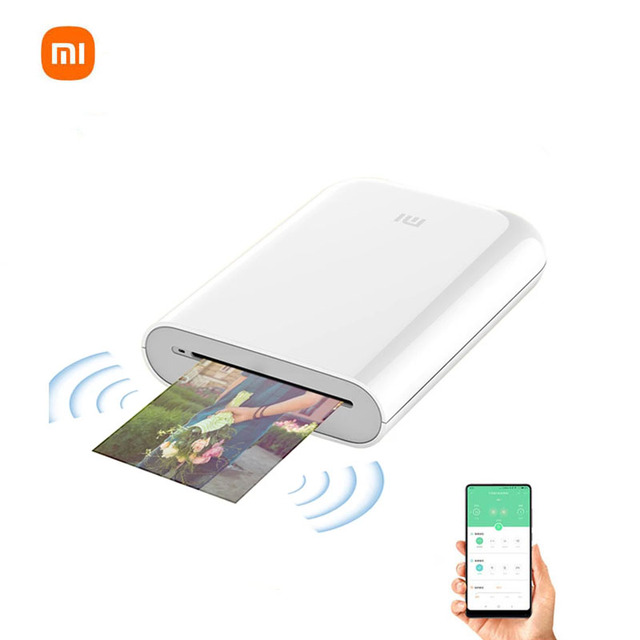 Mi Portable Photo Printer Inkless 3-Inch Back Glue 300dpi Ar Photo Diy Share Pocket Photo Printer