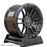 Rines RPF1 de 2 Piezas, Forjados, con Borde Beadlock, de 18, 19, 20 y 21 Pulgadas, Diseño Deportivo Popular, Negro Brillante, Ligeros, 5x114.3 5x120 para Civic