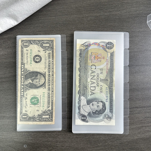 Raccoglitore economico personale in plastica trasparente satinato A6 custodia per risparmio di denaro - Product Image 5