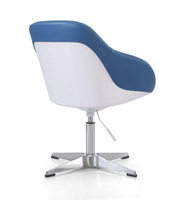 Chaise de salon moderne en cuir, siège pivotant à 360 °, bras réglable en hauteur, base en aluminium, fauteuil simple, nouveau