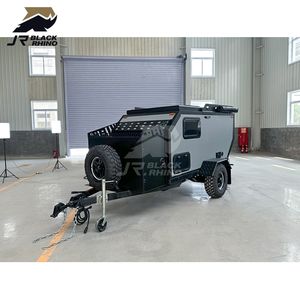 Mini-<span class=keywords><strong>caravane</strong></span> tout-terrain en aluminium avec extension coulissante, camping-car compact, camping-car solaire, remorque à outils - Product Image 4