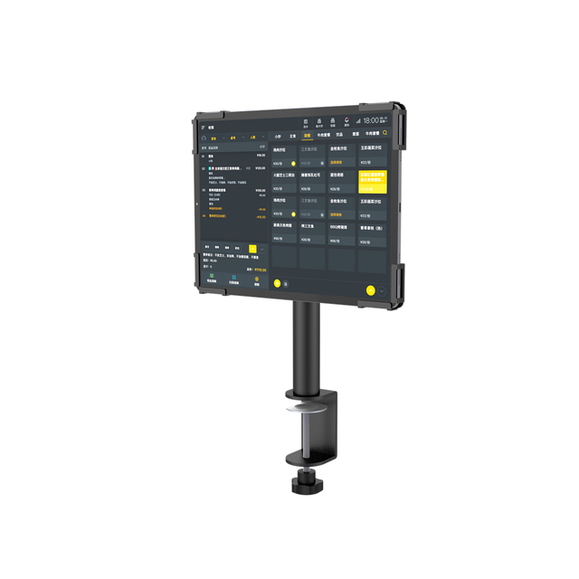 Cheap Anti Theft Metal Tablet Desktop Mount with 360 Degree Rotation Clamp Stand Holder for Restaurant Checkout Counter