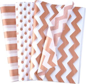 Oro/plata/Negro/oro rosa papel <span class=keywords><strong>de</strong></span> <span class=keywords><strong>seda</strong></span> especial lunares cinco estrellas copia impresa para envolver regalos <span class=keywords><strong>Seda</strong></span> - Product Image 3