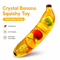 Jouet anti-stress souple et compressible en forme de banane Vaseline Simulation