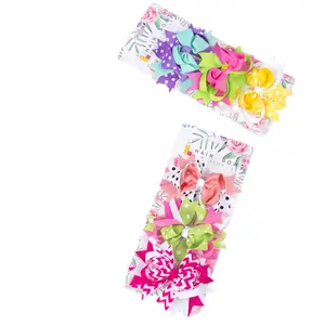 Épingles à cheveux en tissu, avec nœud papillon coréen, multicolores, 1 paire de Clips pour bébés filles, couleurs unies