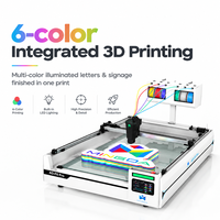 Printer Huruf 3D Mingda AD-F6 Pro 6-Warna, Printer Pembengkok Huruf Channel, Operasi Stabil 24 Jam untuk Papan Nama dan Huruf Bercahaya