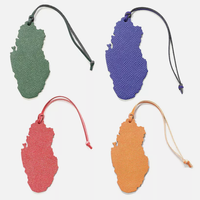 Nuevo y Moderno Llavero con Forma de Mapa de Qatar para Mujer, Creativo, de Cuero PU, Ligero, para Bolsos