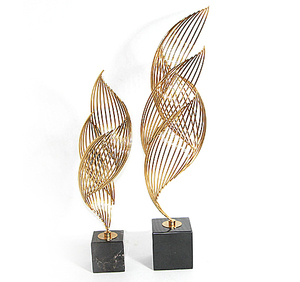 Opere d'<span class=keywords><strong>arte</strong></span> in metallo leggero arredamento di lusso decorazioni per la casa creative adatte per il soggiorno mobile TV armadietto del vino - Product Image 2