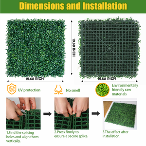P1-2 Panneaux de verdure artificielle en gros pour clôture extérieure, plantes artificielles, <span class=keywords><strong>gazon</strong></span> <span class=keywords><strong>synthétique</strong></span>, mur pour l'intimité, décoration de jardin - Product Image 5