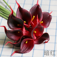 QSLHC804 En Gros PU 32cm Mini Lys Calla Artificielles pour La Décoration Intérieure